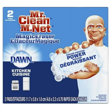 Mr Clean 51097 Magic Eraser Kitchen Sponge Scrubber, Grease Fighter, 2-Ct. - Quantity 16