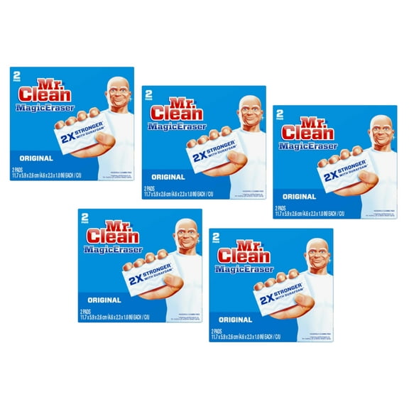 Mr. Clean Magic Eraser Original Cleaning Pads, 2 Count - Pack of 5