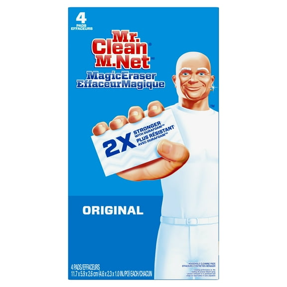 Mr. Clean Magic Eraser Original, Cleaning Pads with Durafoam, 4 Count