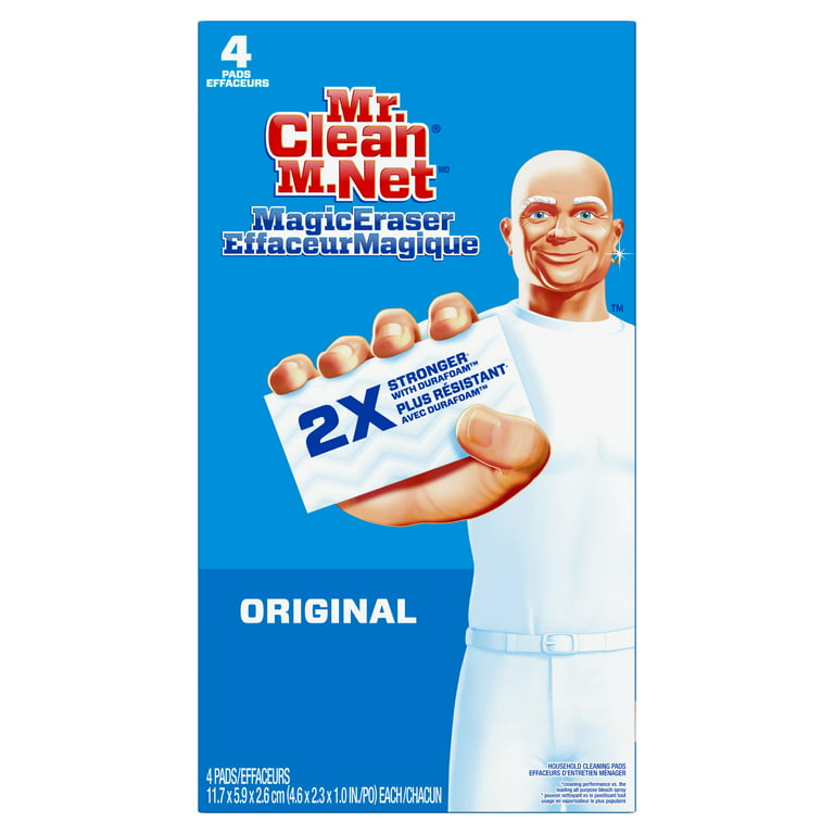 Mr. Clean Magic Eraser Original, Cleaning Pads with Durafoam, 4