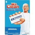 thumbnail image 1 of Mr. Clean Magic Eraser Original Cleaning Pads with Durafoam, White 1" x 4.60" x 2.30", 6 Count (Pack of 2), 1 of 1