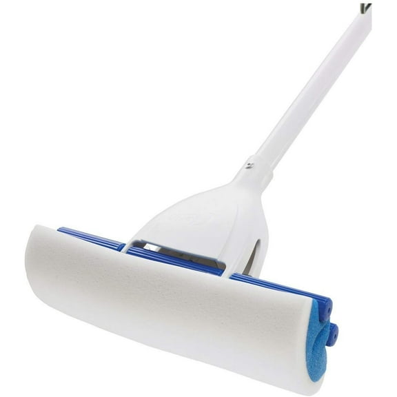 Mr. Clean Magic Eraser Roller Mop, 45" Handle, 10 1/2 x 3 Head, White/Blue