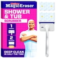 thumbnail interactive-video image 1 of Mr. Clean Shower & Tub Scrubber, Starter Kit, 1 Scrubber & 2 Erasers, 1 of 16