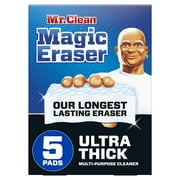 Mr. Clean Magic Eraser Sponge, All Purpose Cleaner, Long Lasting Cleaning Scrubber, Ultra Thick, 5`ct