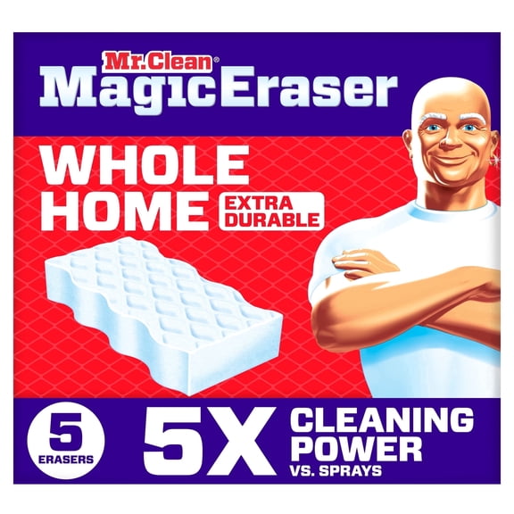 Mr. Clean Magic Eraser Sponge, Cleaner, Whole Home Extra Durable, 5ct
