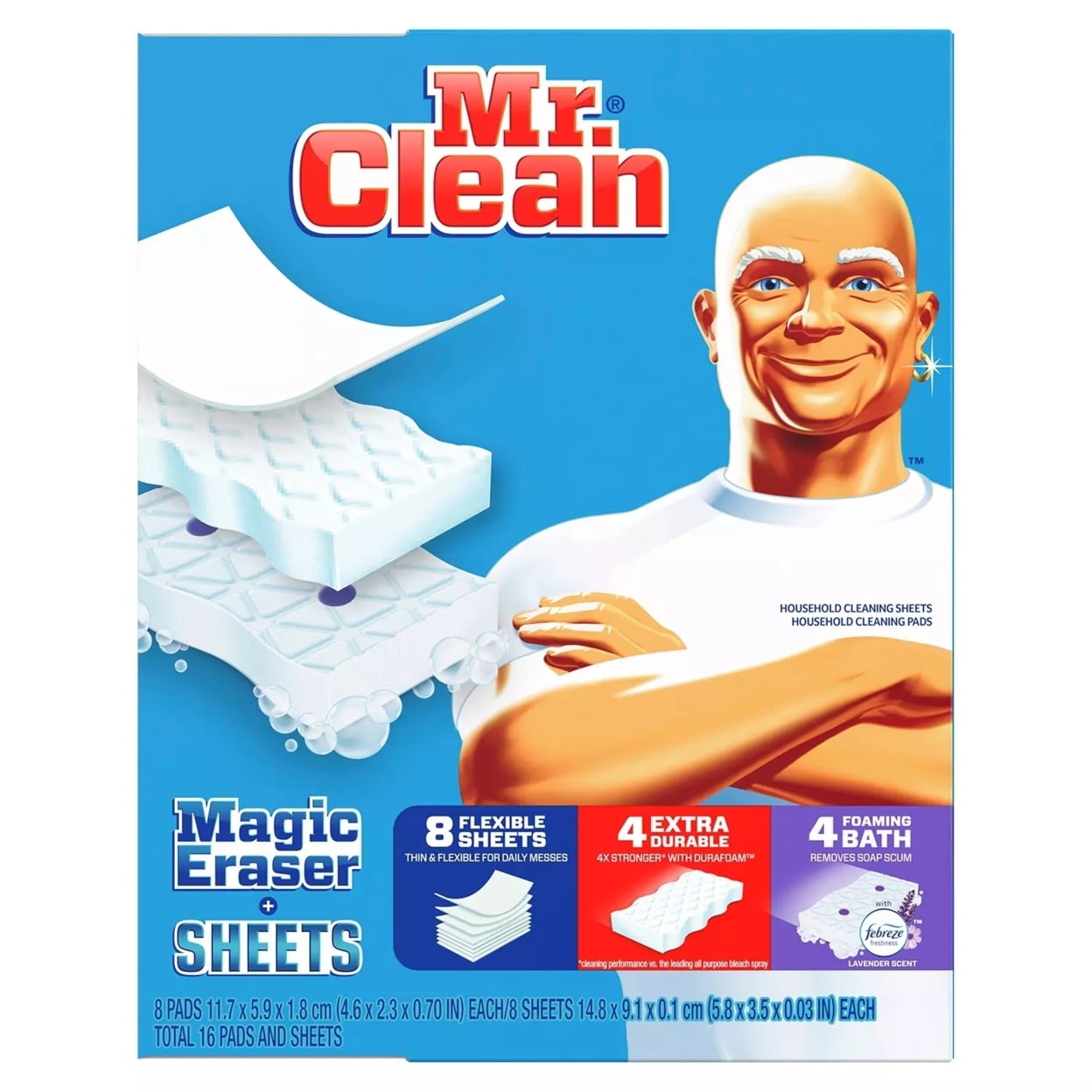 Mr. Clean Magic Eraser Sponges + Sheets Variety Pack (16 Count) 