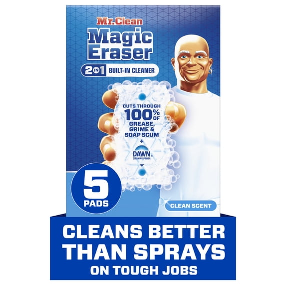 Mr. Clean Magic Eraser Ultra Foamy All Purpose Cleaner, Degreaser, Foaming Sponge, 5ct