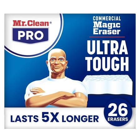 Mr. Clean Magic Eraser Ultra Pro Multi-Purpose Cleaner, White, 26 Carton