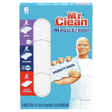 Mr. Clean Magic Eraser Variety Pack Assortment Cleaning Pads, 6 Ct