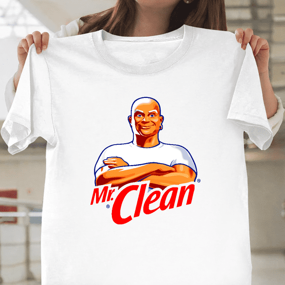 Mr Clean Mascot Retro Cleaning Product Brand Unisex T-Shirt, up to size 3XL.