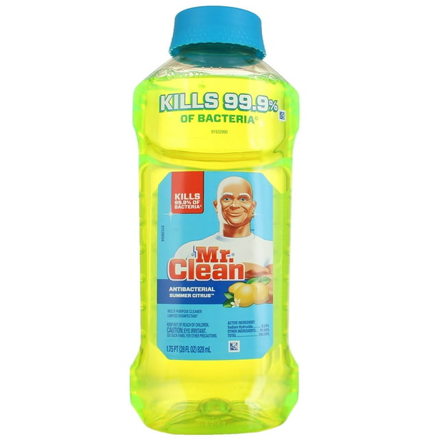 Mr. Clean MultiSurface Antibacterial Cleaner, Summer Citrus, 28 oz. 2