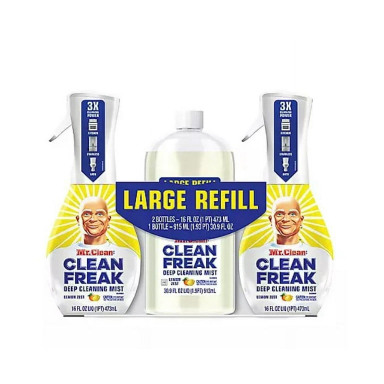 Clean Freak Deep Cleaning Mist Multi-Surface Spray Refill, Lemon Zest, 16 oz Refill Bottle Clean Freak Deep Cleaning Mist Multi-Surface Spray Refill, Lemon Zest, 16 oz Refill Bottle