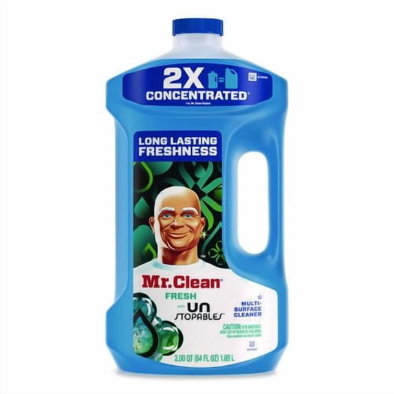 Mr. Clean Multipurpose Cleaning Solution, Unstopables Fresh Scent, 64 oz Bottle | Bundle of 2