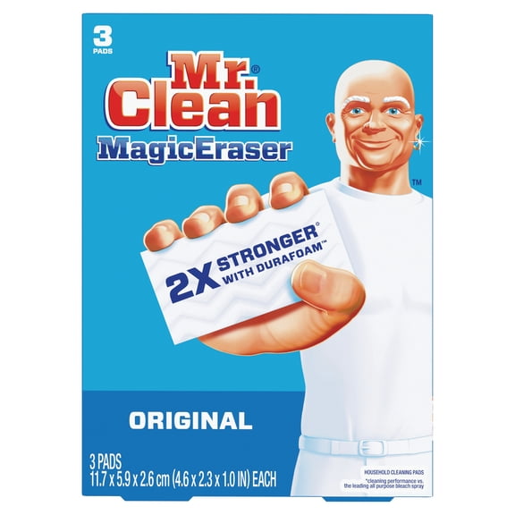 Mr. Clean Original Magic Eraser Cleaning Pads with Durafoam, 3 Count