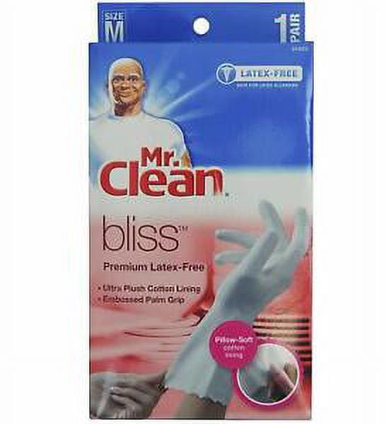 Mr. Clean Premium LatexFree Cleaning Gloves Bliss Medium Size (Pack of
