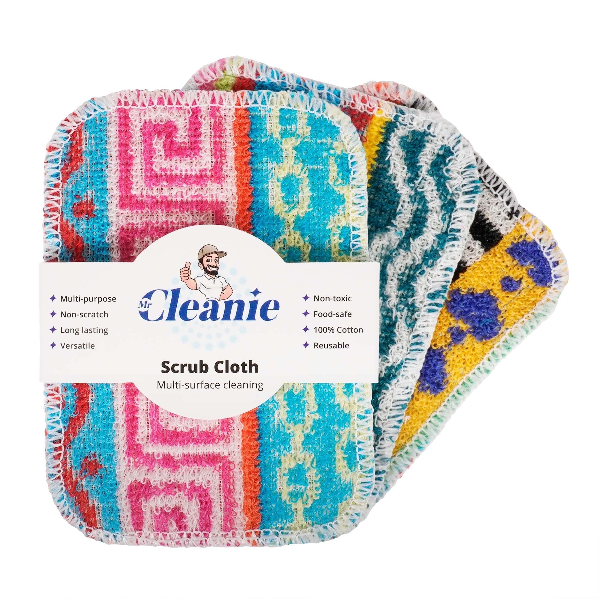 Mr Cleanie 3-Pack Scrub Cloths Multipurpose Non-Scratch Eco Friendly ...