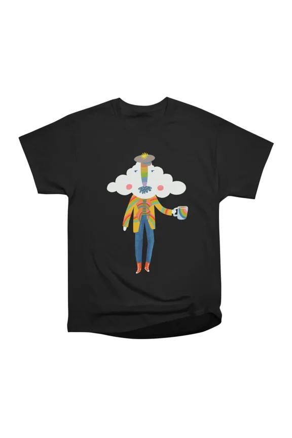 Mr Cloud with Coffee T-Shirt Tee Gift For Him Merch For Her Apparel For Friend