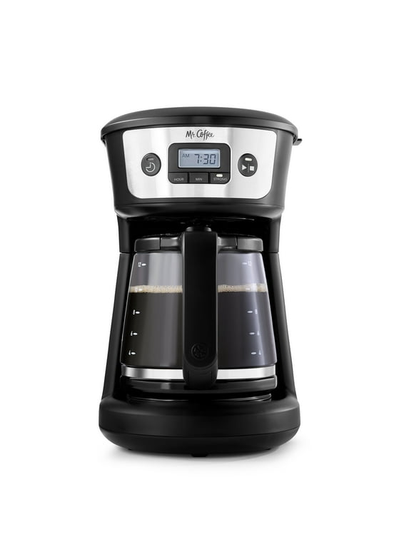 Mr. Coffee® 12-Cup Programmable Coffee Maker with Strong Brew Selector, Stainless Steel