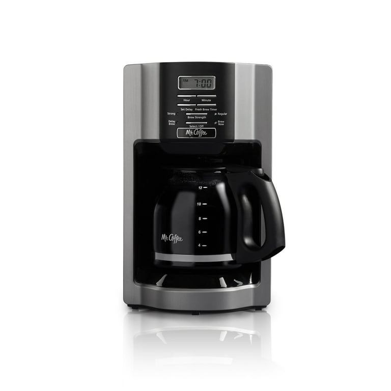 Mr. Coffee 12 Cup Automatic Drip Coffee Maker Black/Silver