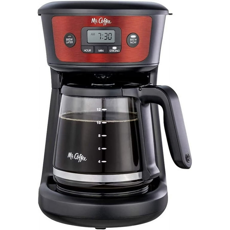 Mr. Coffee 12-Cup in Red Programmable Coffee Maker with Strong Brew  Selector 985120183M - The Home Depot