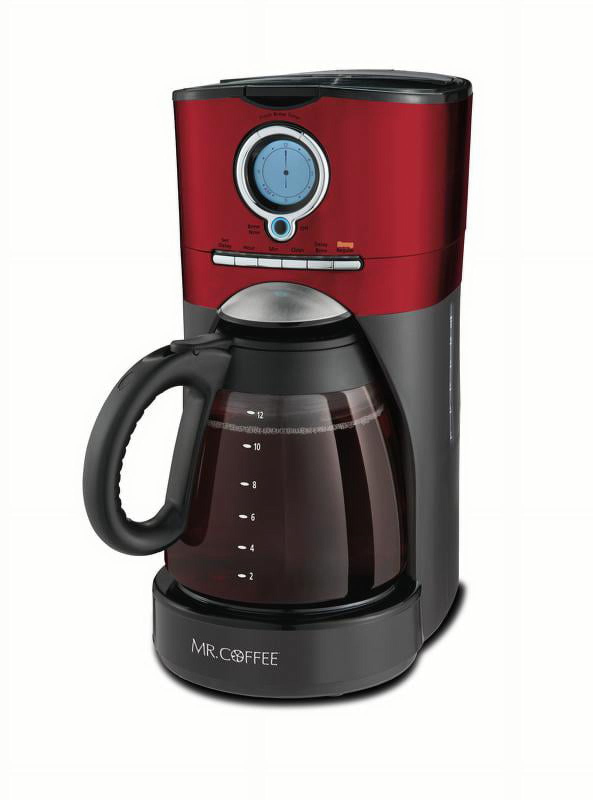 Mr. Coffee 12-Cup Coffeemaker Metallic Red JWX36-NP - Best Buy