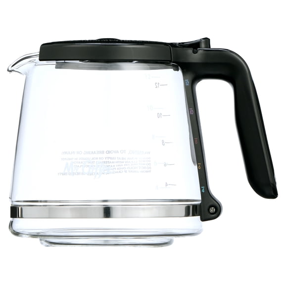 Mr. Coffee 12-Cup Replacement Carafe - Glass, Programmable - Black, Clear