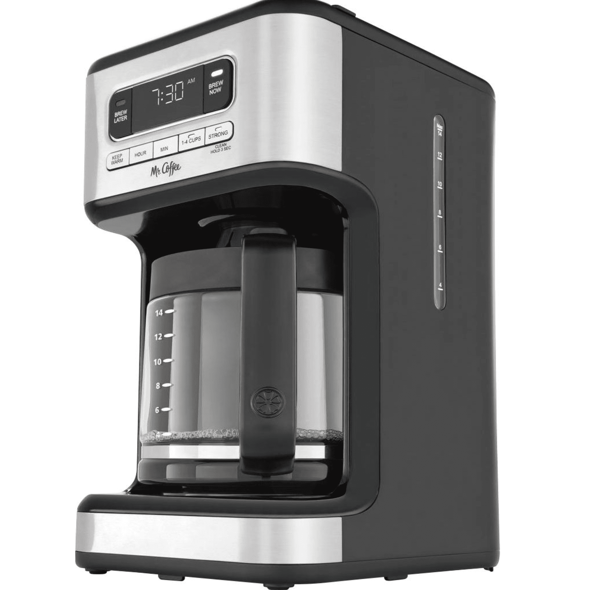 Free Shipping Mr. Coffee 14 Cup Programmable Coffee Maker with Reusable Filter Advanced Water Filtration Black Walmart Walmart