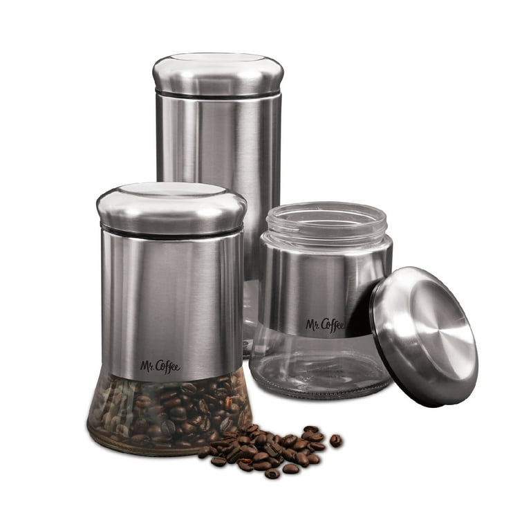 Mr. Coffee 3 Pc. Canister Set Stainless Steel