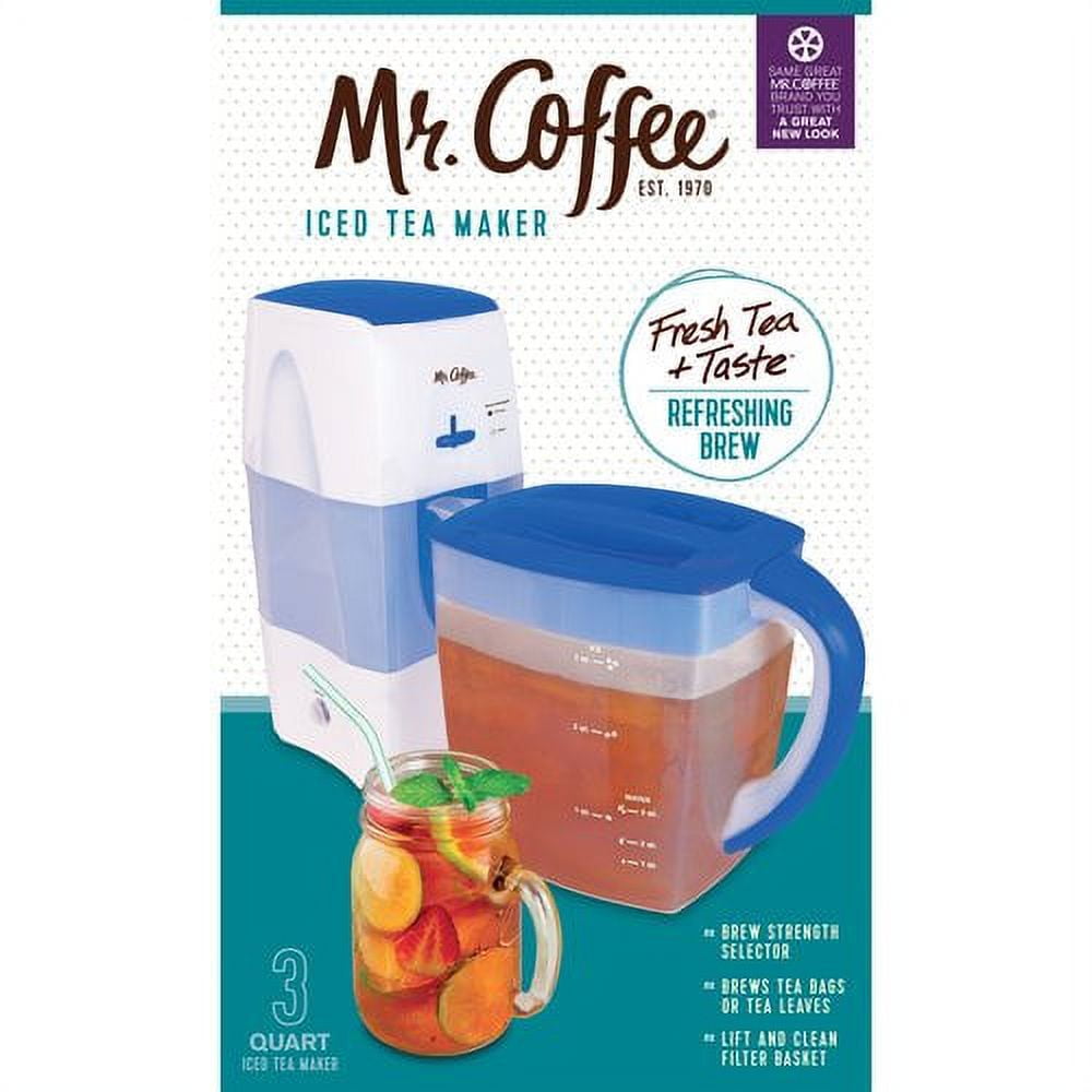 Mr. Coffee 3 Qt Iced Tea Pot Maker TM50P Steep Control Auto Shut Off
