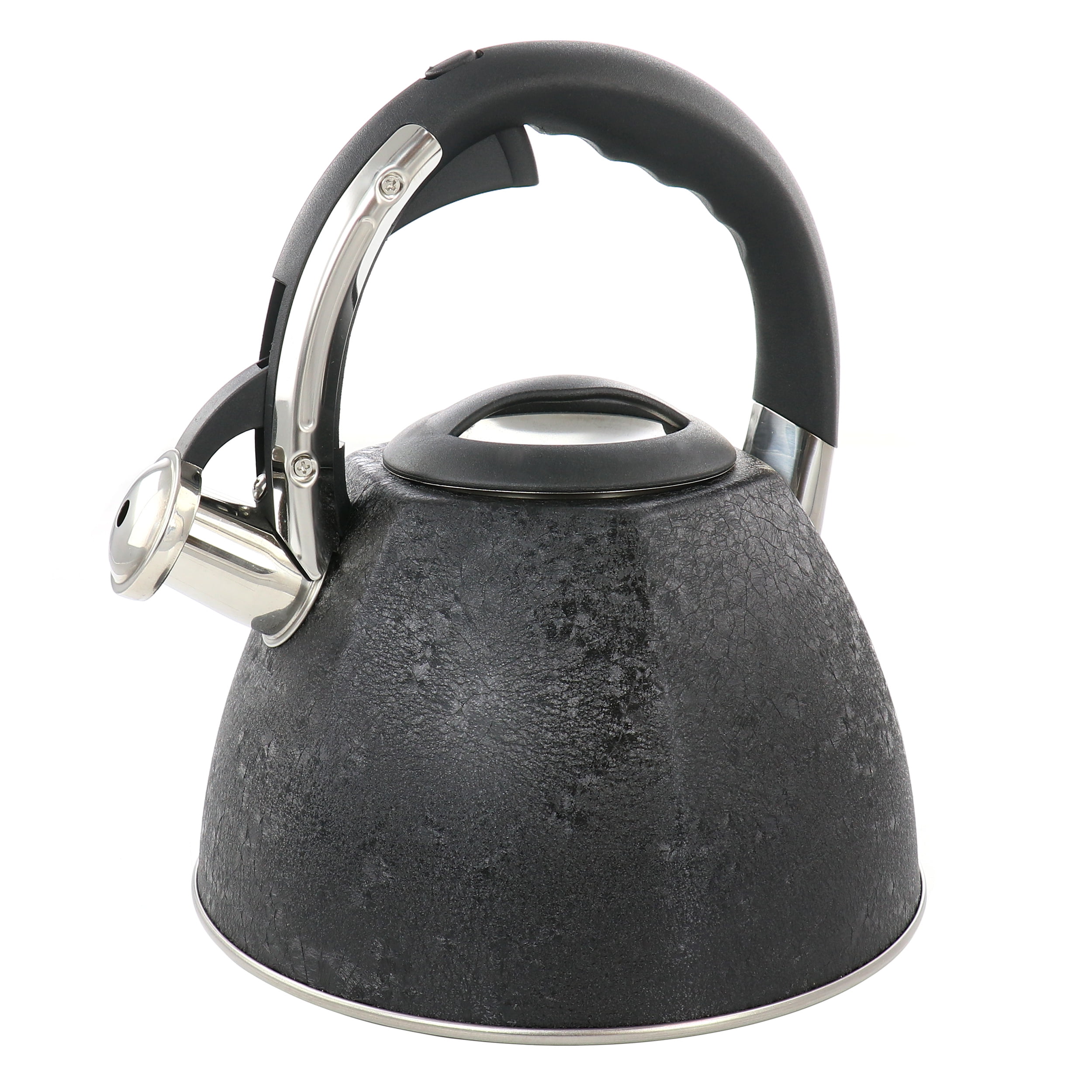 96 oz Black Stainless Steel Whistling Tea Kettle