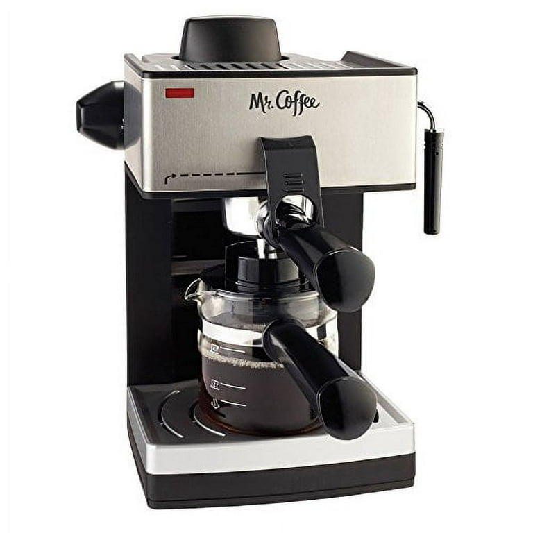 Mr. Coffee 4-Cup Steam Espresso and Cappuccino Maker Stainless