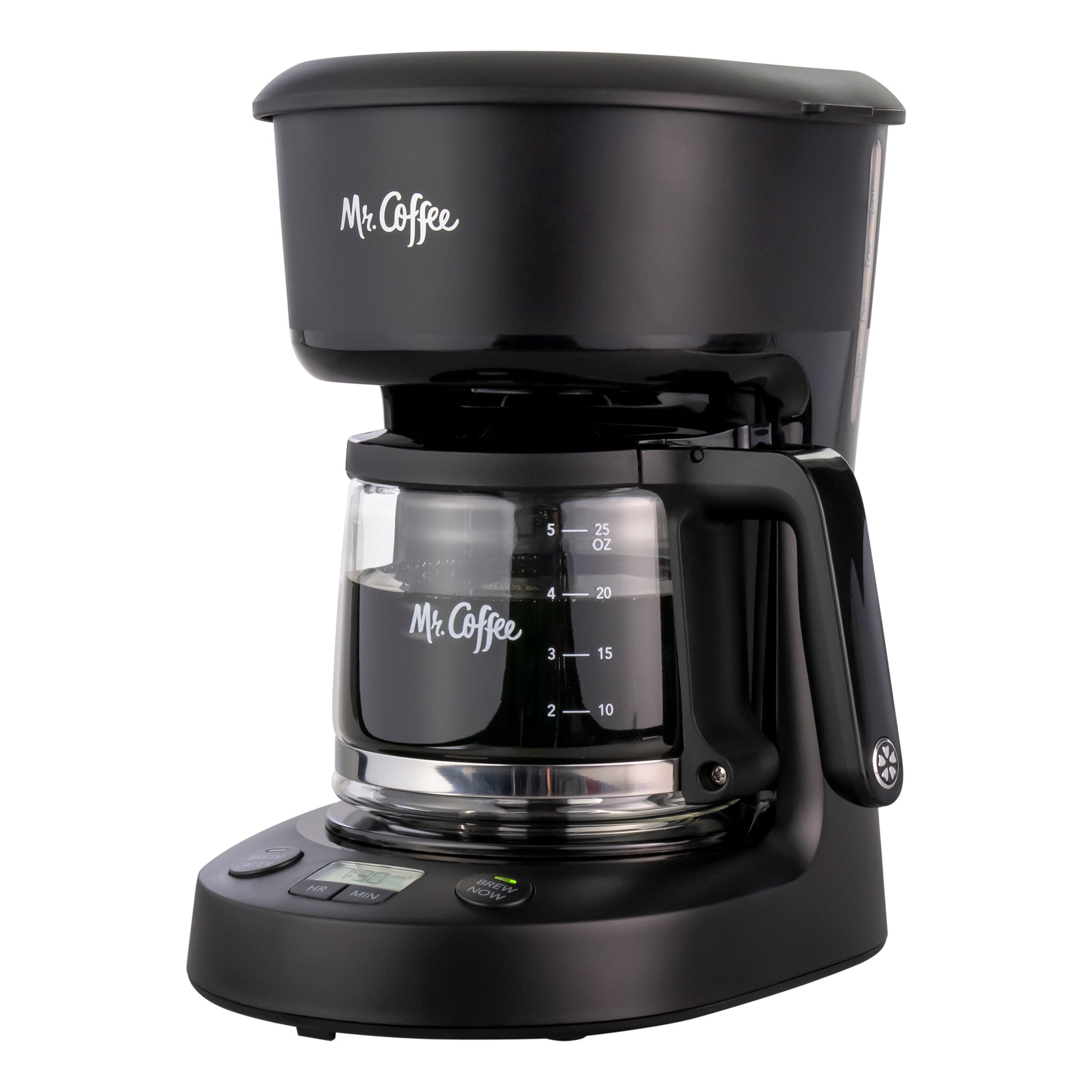 Mr. Coffee 5-Cup Programmable Coffee Maker, 25 oz. Mini Brew, Black - image 1 of 8