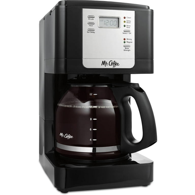 Mr. Coffee Brew Now or Later Coffee Maker, 12- Cup, Black