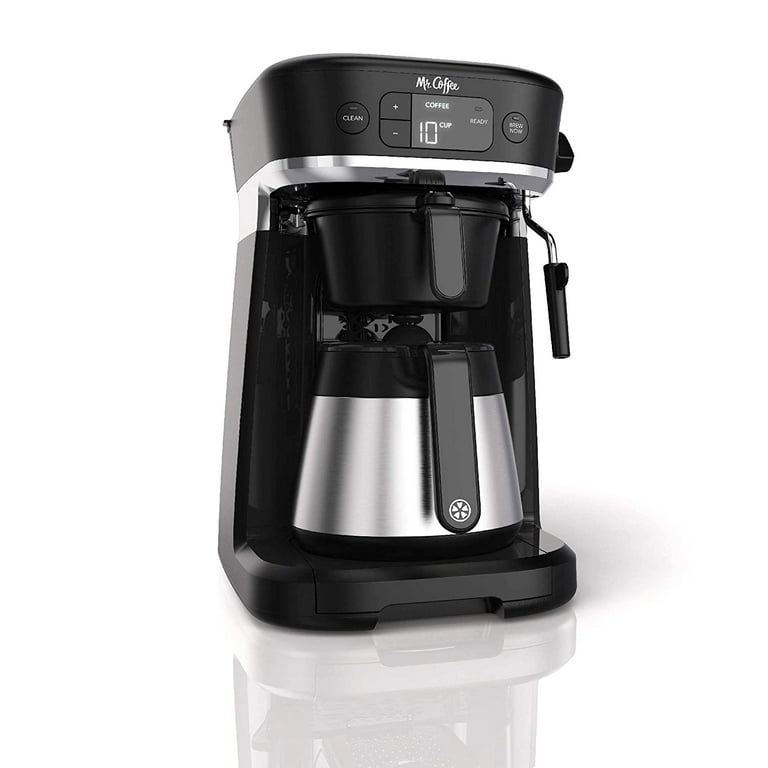 Mr. Coffee All in One Occasions Coffee Maker 10 Cup Thermal Carafe and Espresso Milk Frother Black