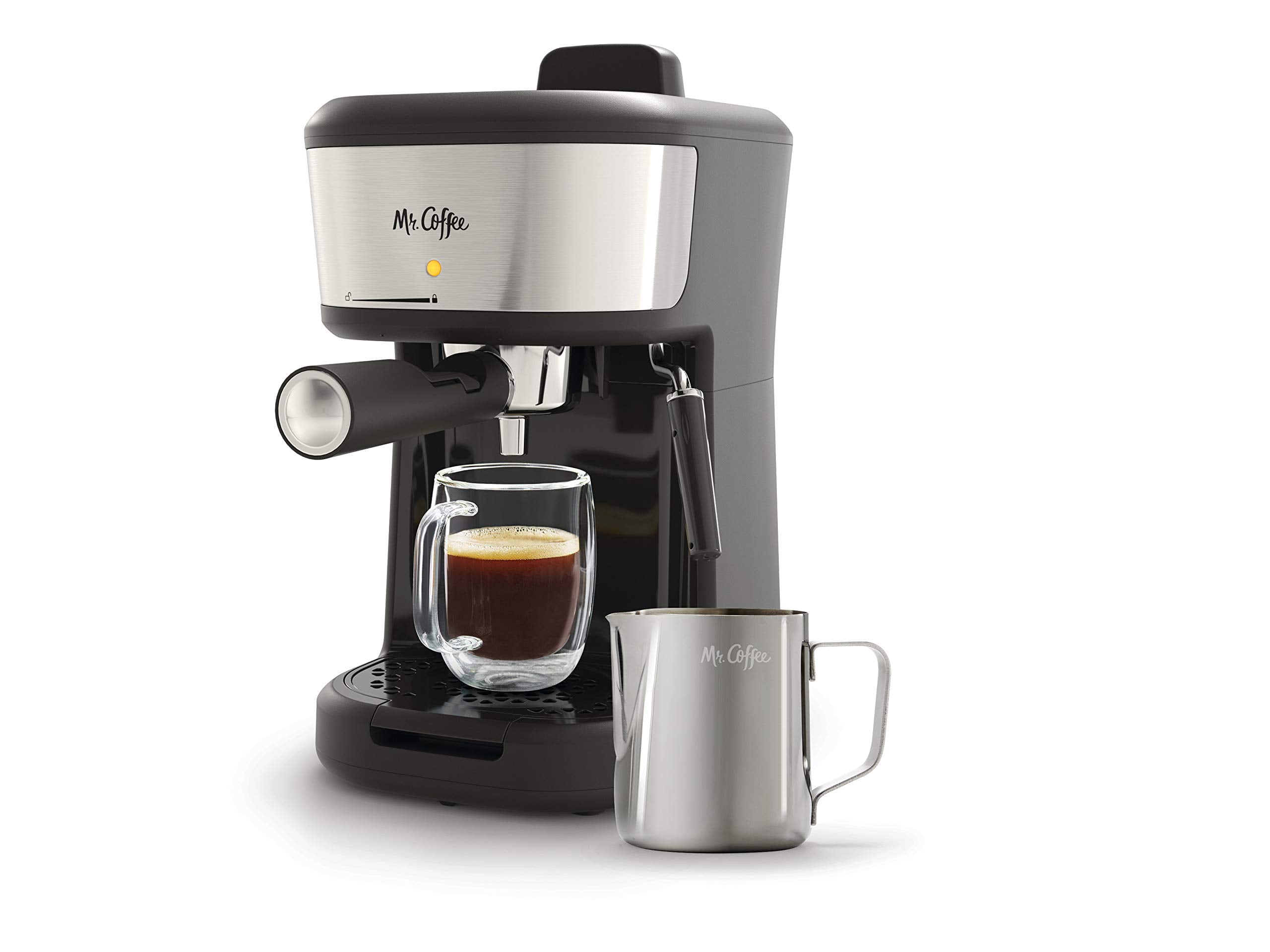 Mr. Coffee, Black Stainless Steel Espresso Machine