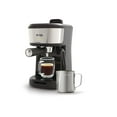 thumbnail image 1 of Mr. Coffee Espresso and Cappuccino Machine, Single Serve Coffee Maker with Milk Frothing Pitcher and Steam Wand, 20 ounces, Stainless Steel,Black, 1 of 9