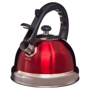 Mr. Coffee Claredale 1.7 Qt Whistling Stainless Steel Tea Kettle in Red
