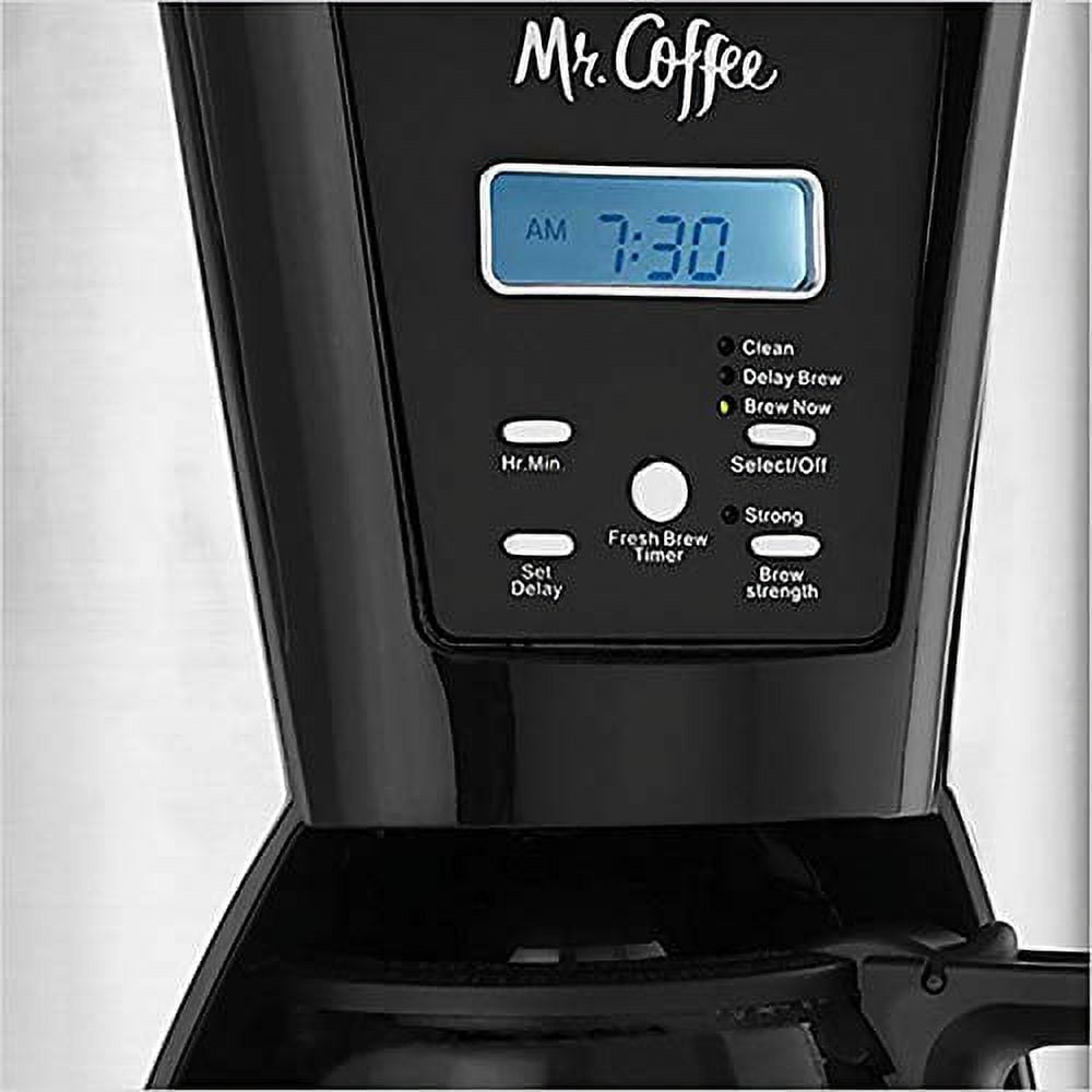 Mr. Coffee, MFEFTX41NP, 12-Cup Programmable Coffeemaker, 1,  Black,Gray,Stainless Steel 