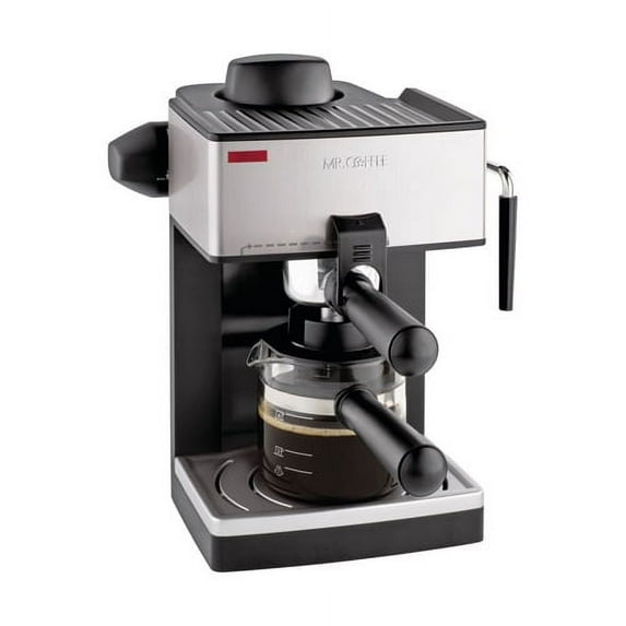 Mr Coffee ECM160 4-Cup Steam Cappuccino Espresso Maker Black/Stainless