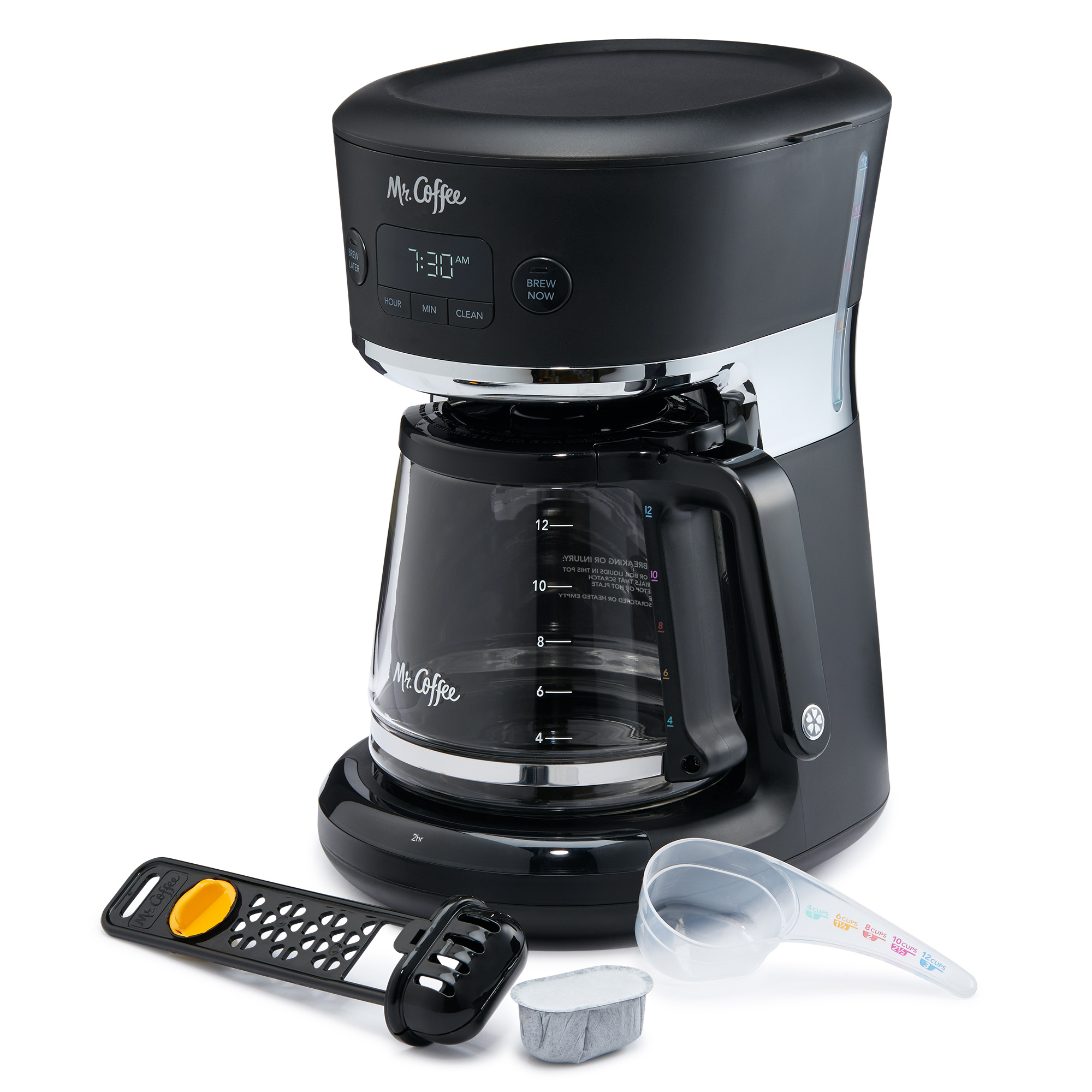 Mr. Coffee Easy Measure 12-Cup Programmable Coffee Maker, Black - image 1 of 3