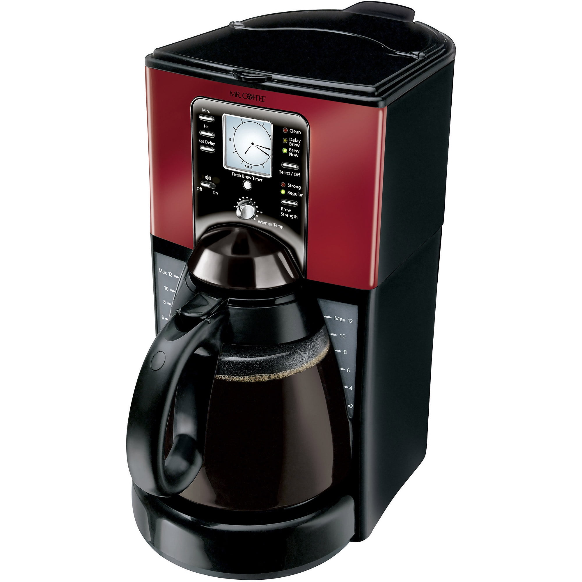 Mr. Coffee 12 Cup Programmable Black Coffee Maker with Hot Water Station 