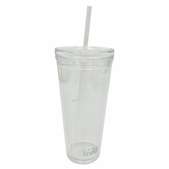 Mr. Coffee Iced Coffee Maker 2128308, 2131483, 2131500, 2131729 Replacement Tumbler with Lid & Straw
