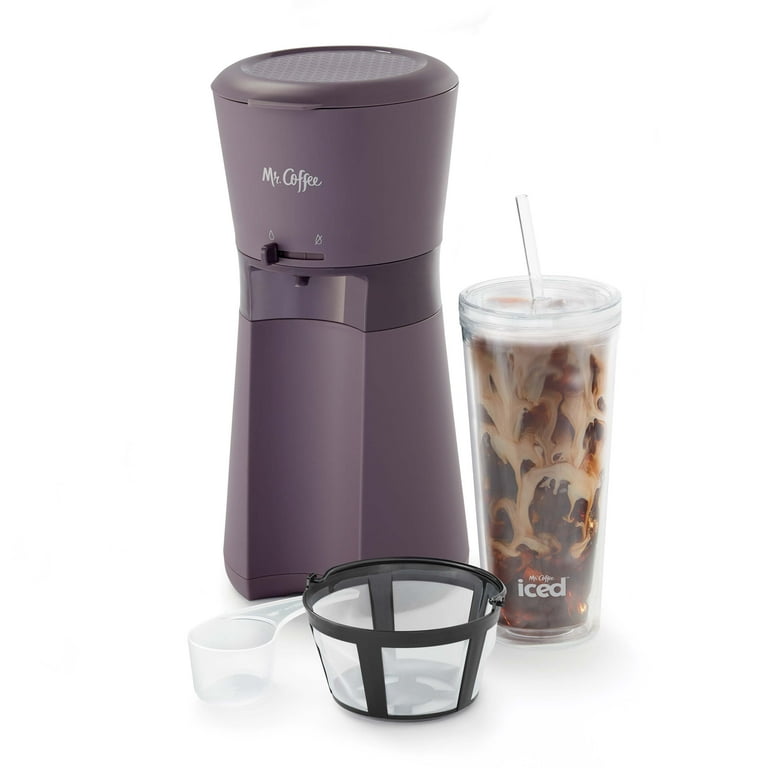 Mr. Coffee Iced Coffee Maker with Reusable Tumbler and Coffee Filter - Black