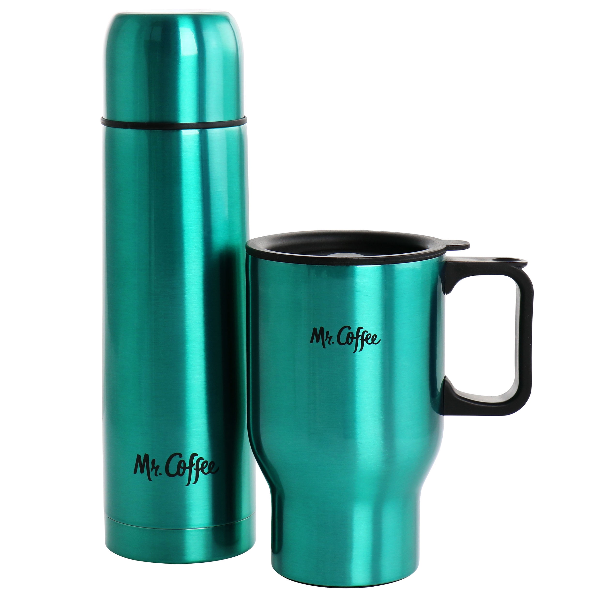 Mr. Coffee Javelin 2 Piece Thermal Bottle and Travel Mug Set in