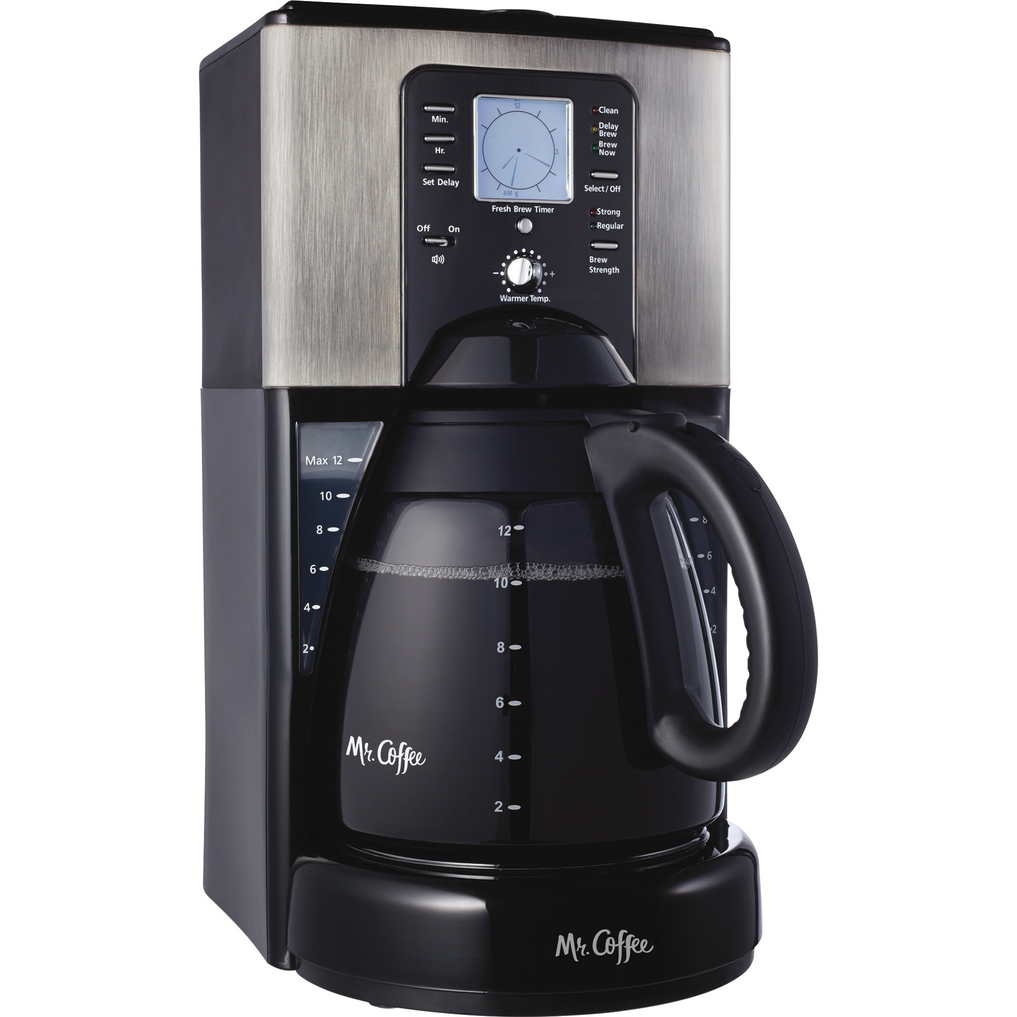 Mr. Coffee, MFEFTX41NP, 12-Cup Programmable Coffeemaker, 1, Black,Gray,Stainless Steel - image 1 of 3