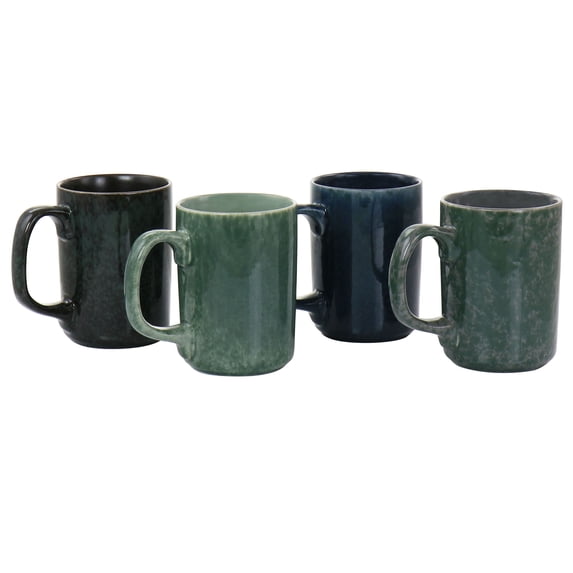 Mr. Coffee Mr. Sidewalk Blues 18 oz. 4 Piece Mug Set in Assorted Colors
