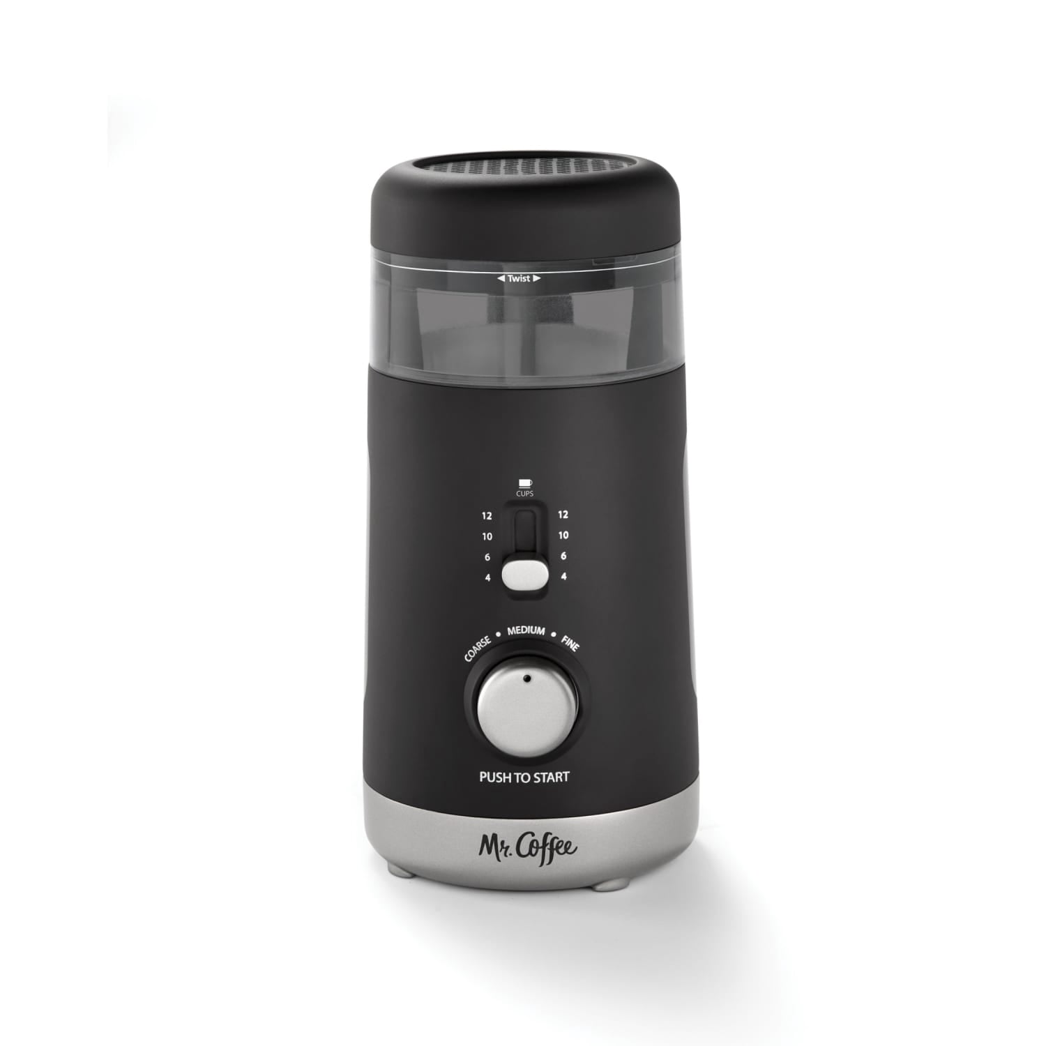Mr. Coffee Multi-Grind 12 Cup Automatic Coffee Grinder | Chamber Cleaning System | 5 Grind Settings | Auto Shutoff