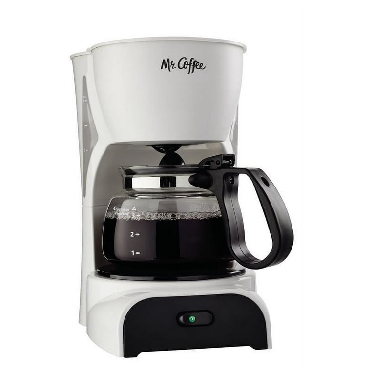 Mr Coffee 4 Cup Coffee Maker White AD4 Saves Space Small Compact Condo  Living