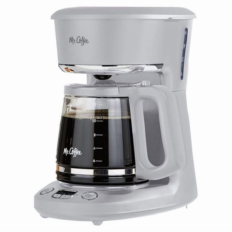Mr. Coffee 12-Cup Programmable Coffee Maker, Grey - Walmart.com