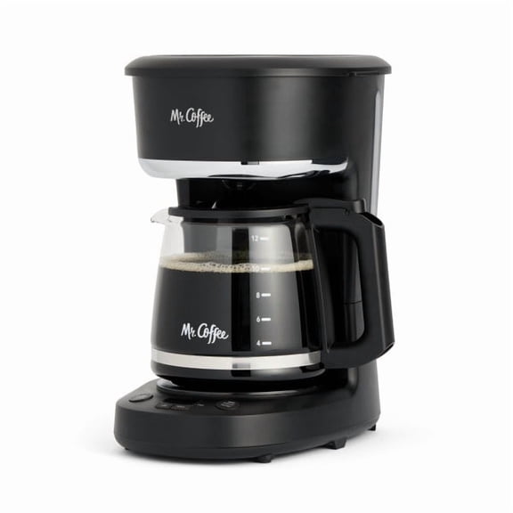 Mr. Coffee Programmable Coffee Maker, 12-Cup Coffee Maker, Black